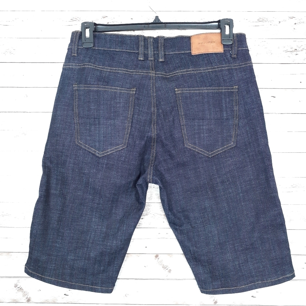 Decibel Mens Denim Shorts 34 Waist Dark Blue 94 - Picture 2 of 5